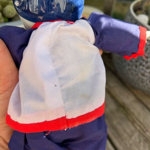 Vintage Chinese Asian Doll Blue & White Ceramic/Porcelain Boots Hands Head - Picture 15 of 16
